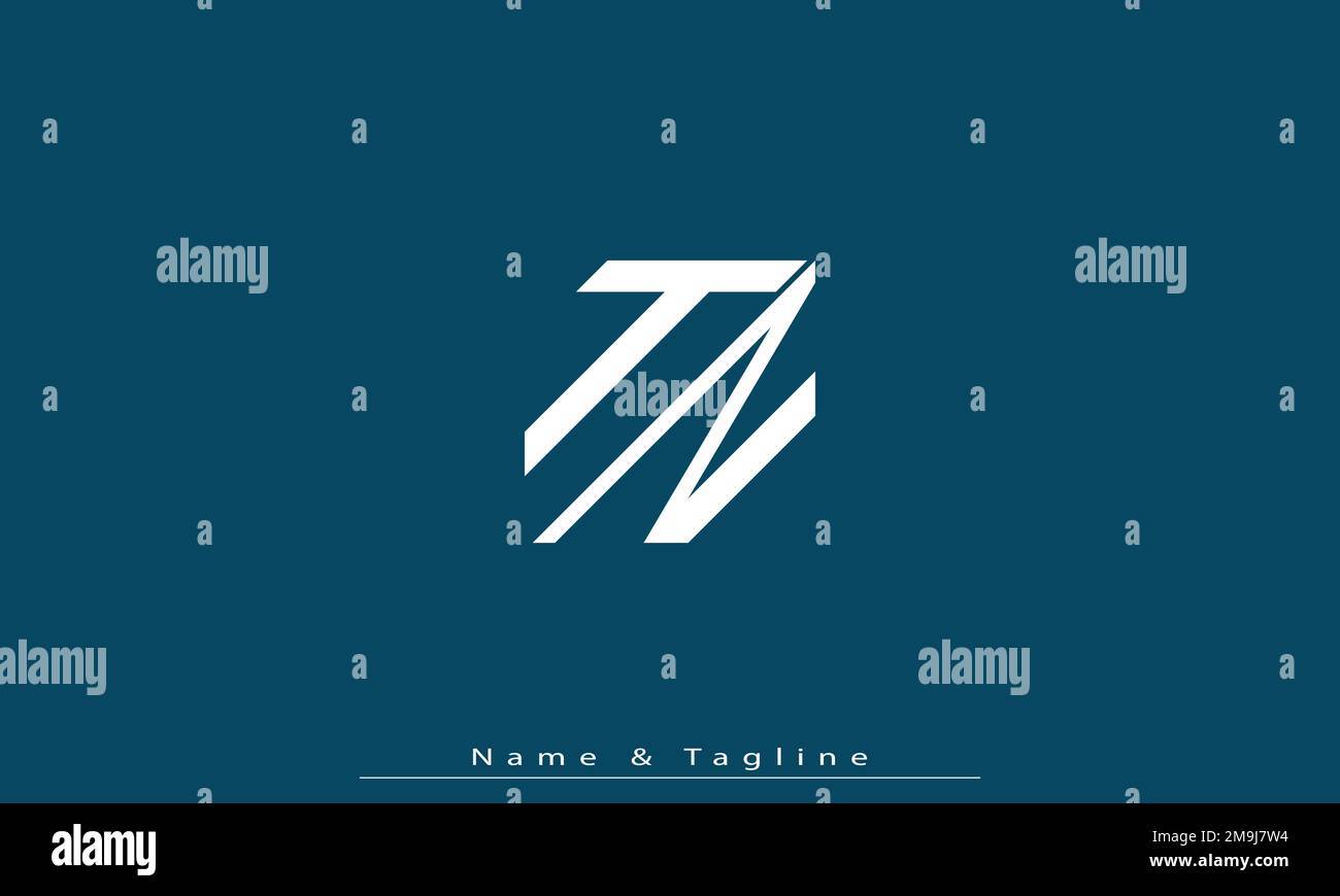 Alphabet letters Initials Monogram logo TN , NT Stock Vector