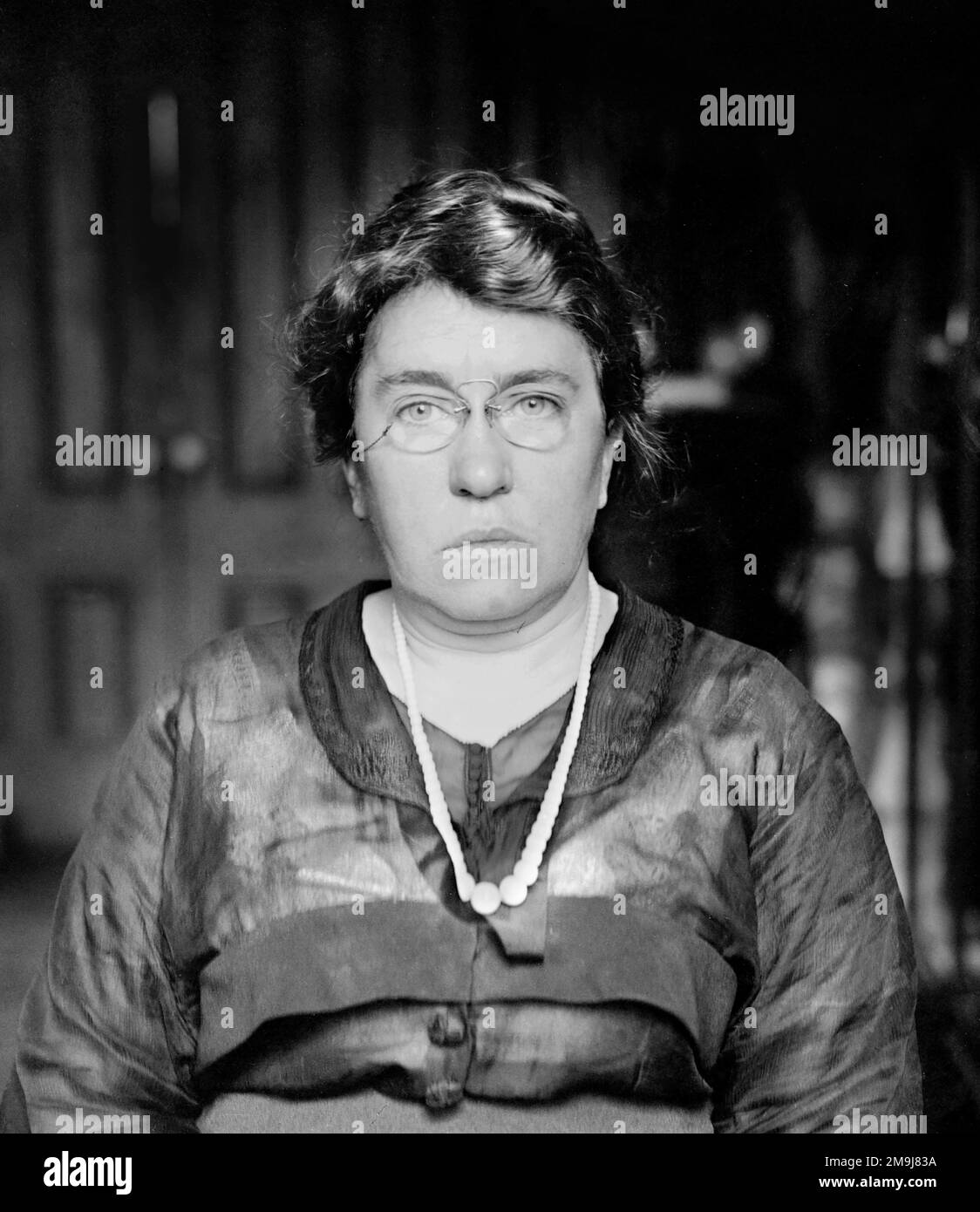 Emma Goldman. Portrait of the Russian anarchist and political activist, Emma Goldman (1869-1940), Bain News Service, c. 1915-1920 Stock Photo