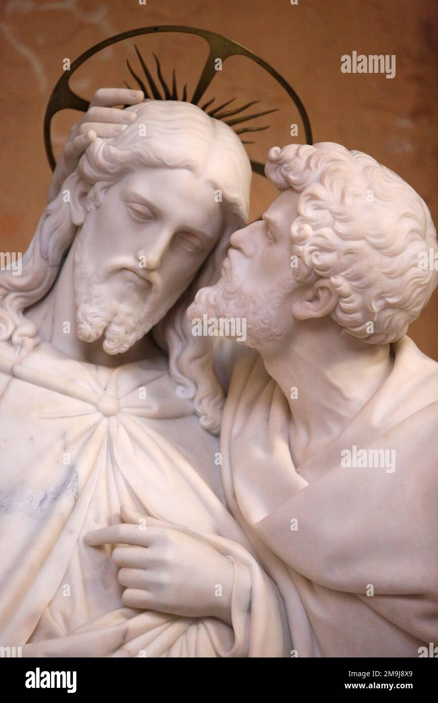 Le Baiser de Judas. Eglise Saint-Jean de Latran. Rome. Italie. / The kiss of Juda. Church of St. John Lateran. Roma. Italy. Europe. Stock Photo
