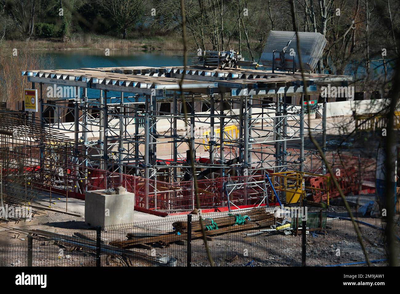 Denham, UK. 19th March, 2022. HS2 Construction works for the Colne