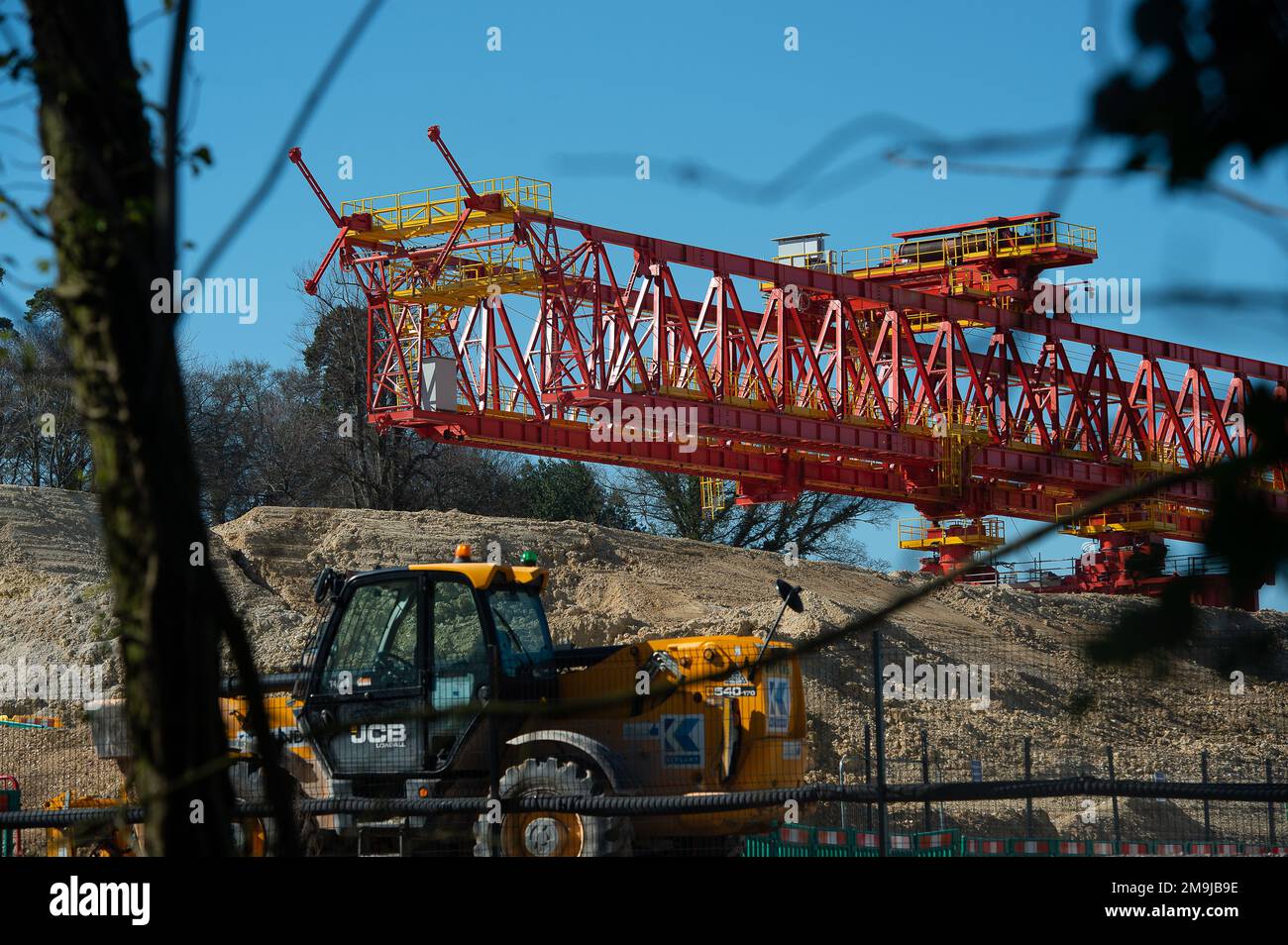 Denham, UK. 19th March, 2022. HS2 Construction works for the Colne