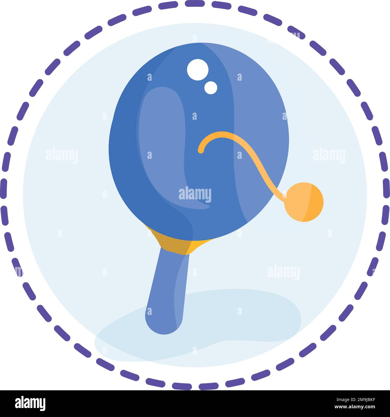Isolated colored ping pong racket toy icon Flat design Vector Stock Vector