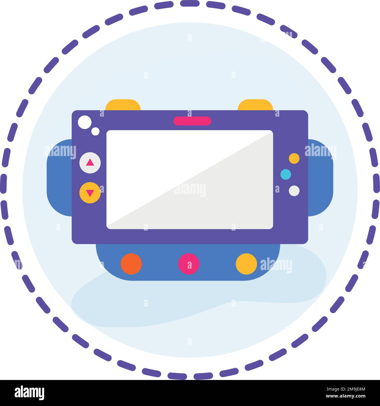 Isolated colored mobile videogame console toy icon Flat design Vector Stock Vector