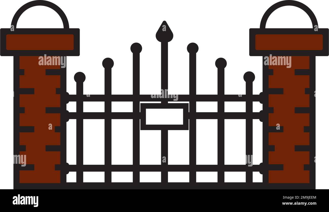 fence icon. vector illustration logo design Stock Vector Image & Art ...