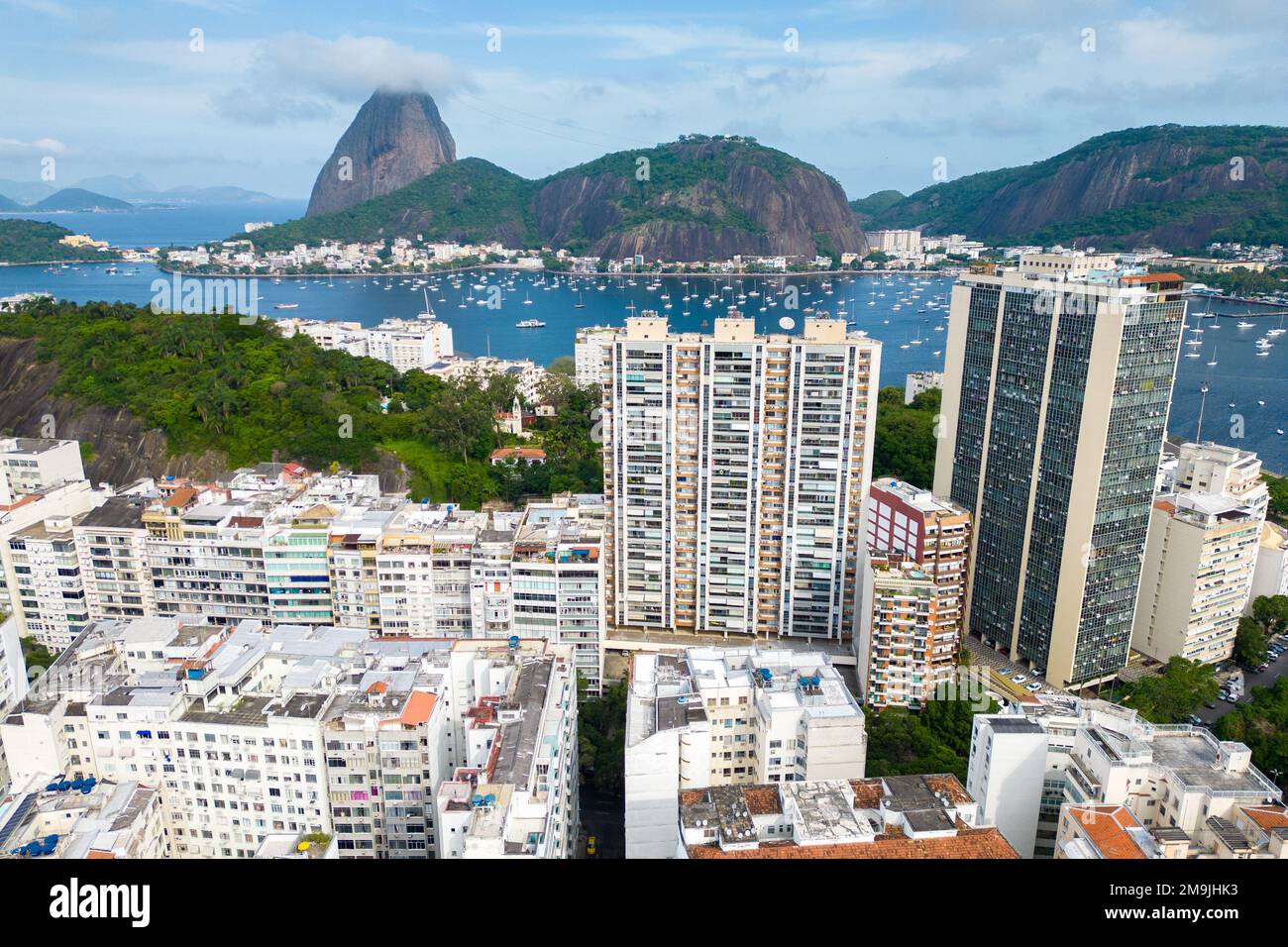 Aerial View of Residential Buildings With Sugarloaf Mountain in the ...