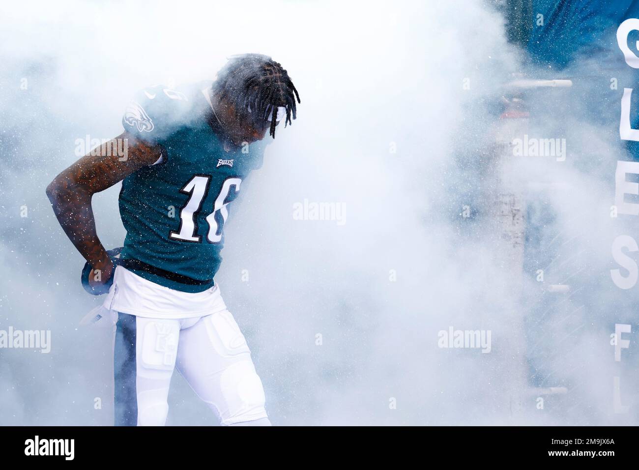 Philadelphia Eagles wide receiver Quez Watkins (16) is introduced