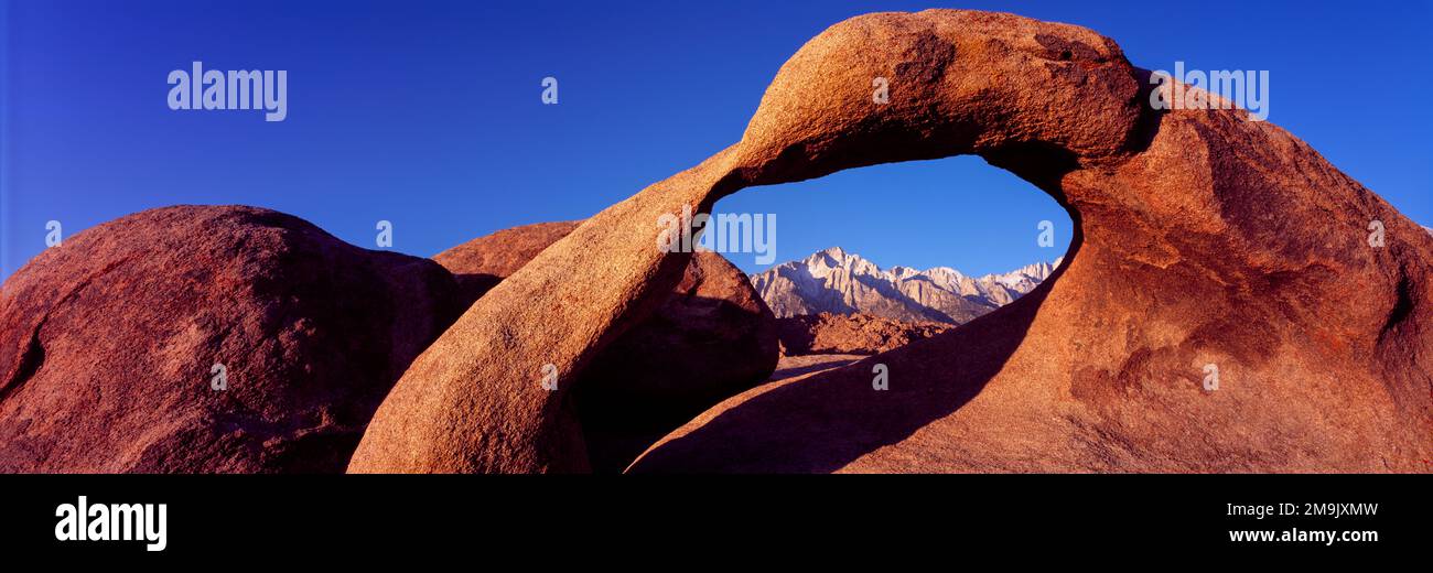 Landscape with sandstone arch in desert Stock Photo
