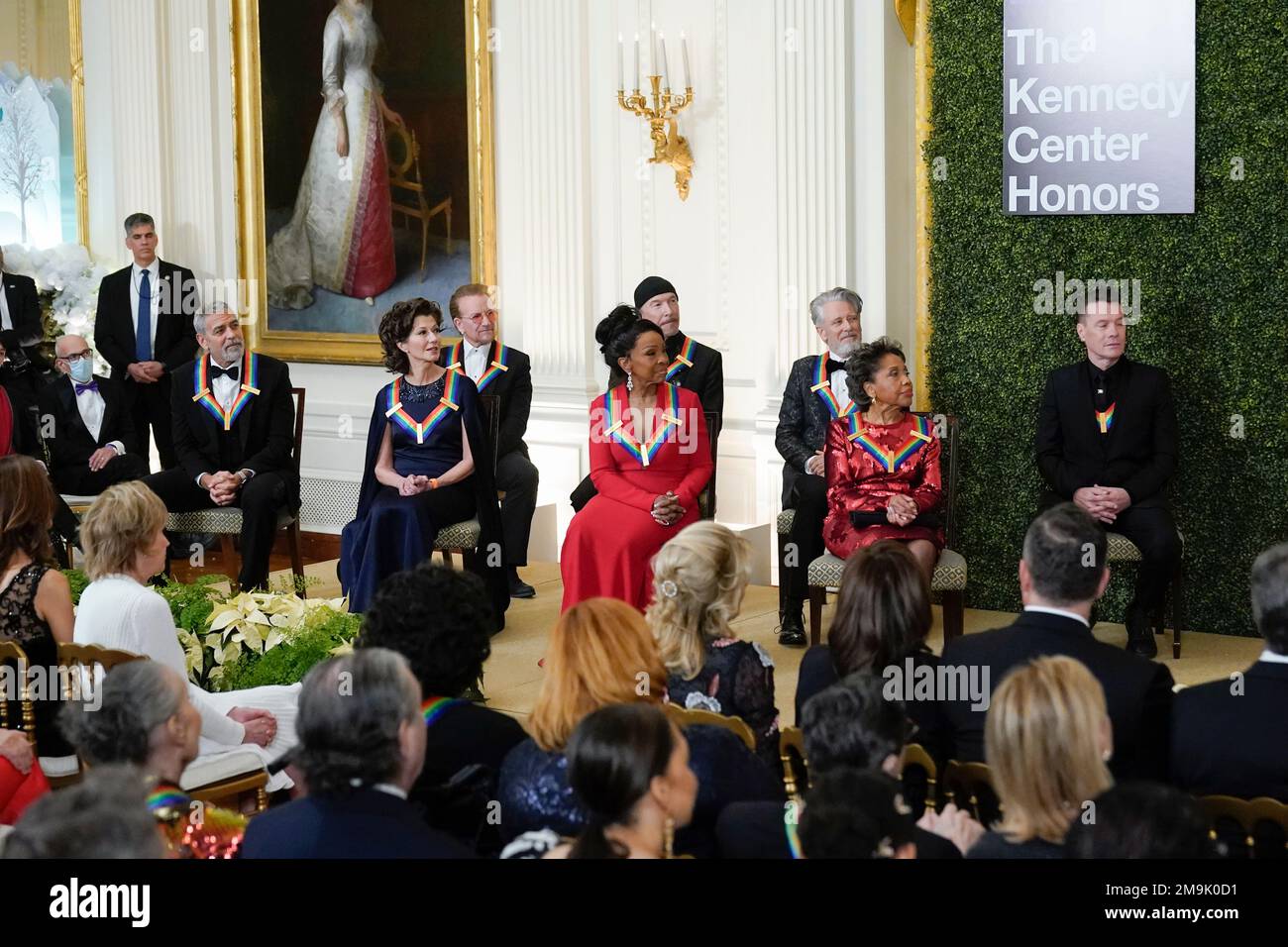 The 2022 Kennedy Center Honorees front row from left, Clooney
