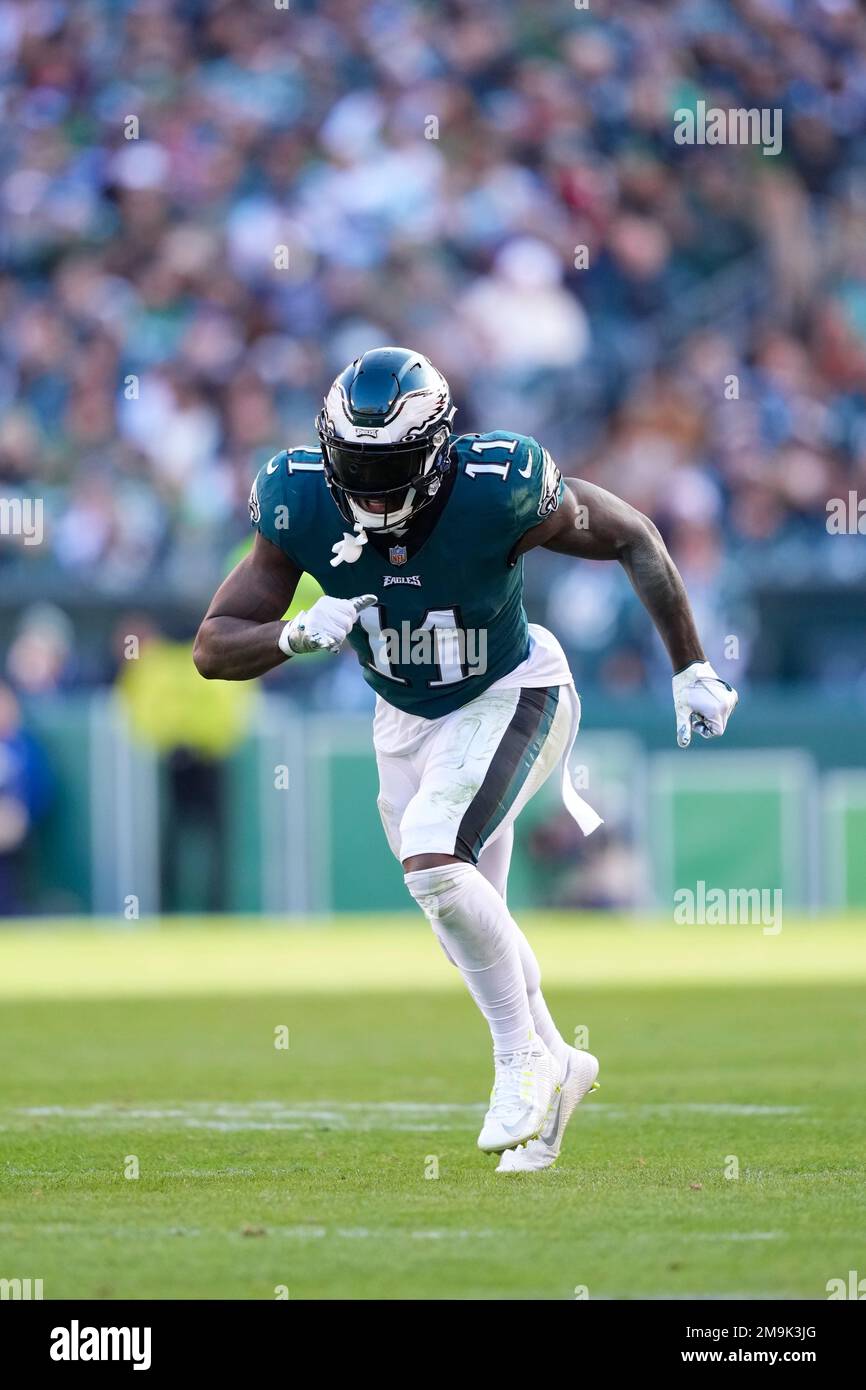 Philadelphia Eagles' A.J. Brown runs during the first half of an NFL  football game against the Tennessee Titans, Sunday, Dec. 4, 2022, in  Philadelphia. (AP Photo/Matt Slocum Stock Photo - Alamy