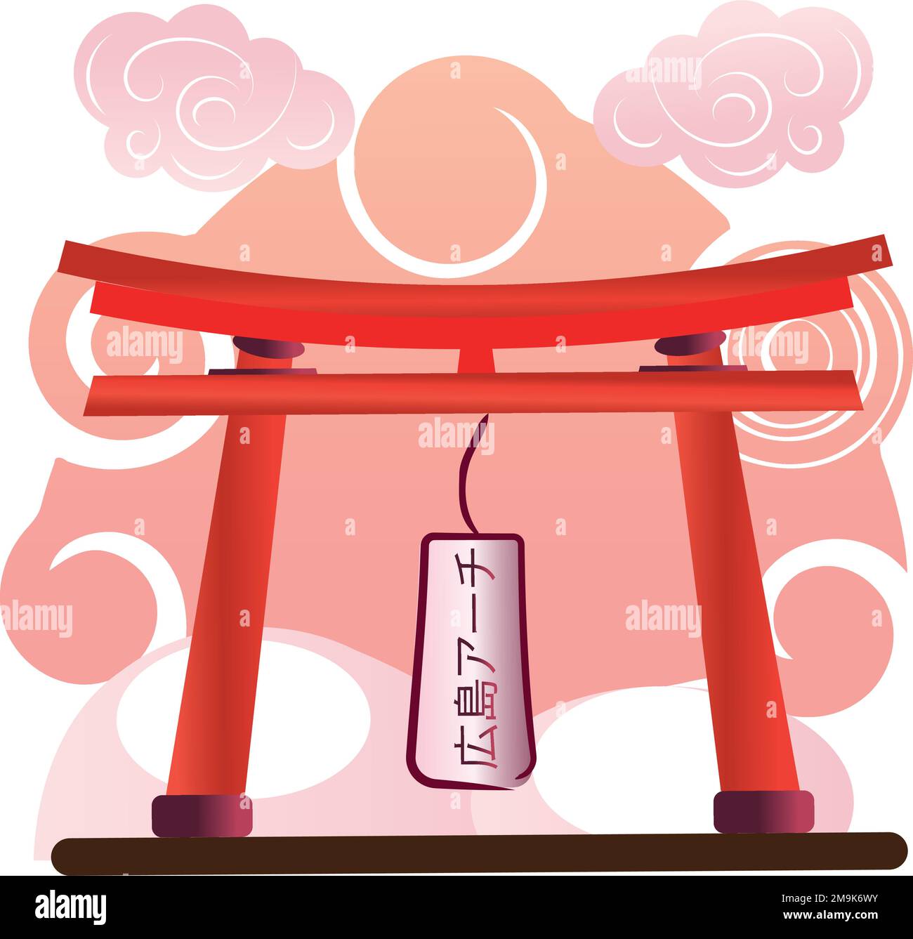 Isolated traditional japanese temple Japan poster Vector Stock Vector