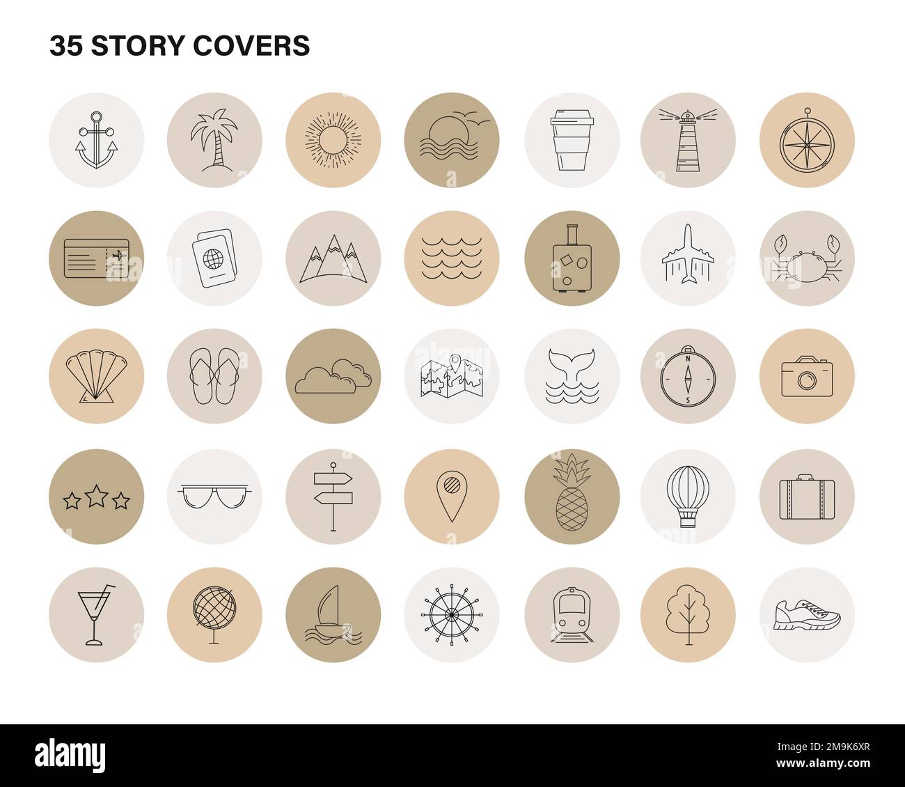 Thin line travel icons set Stock Vector Image & Art - Alamy