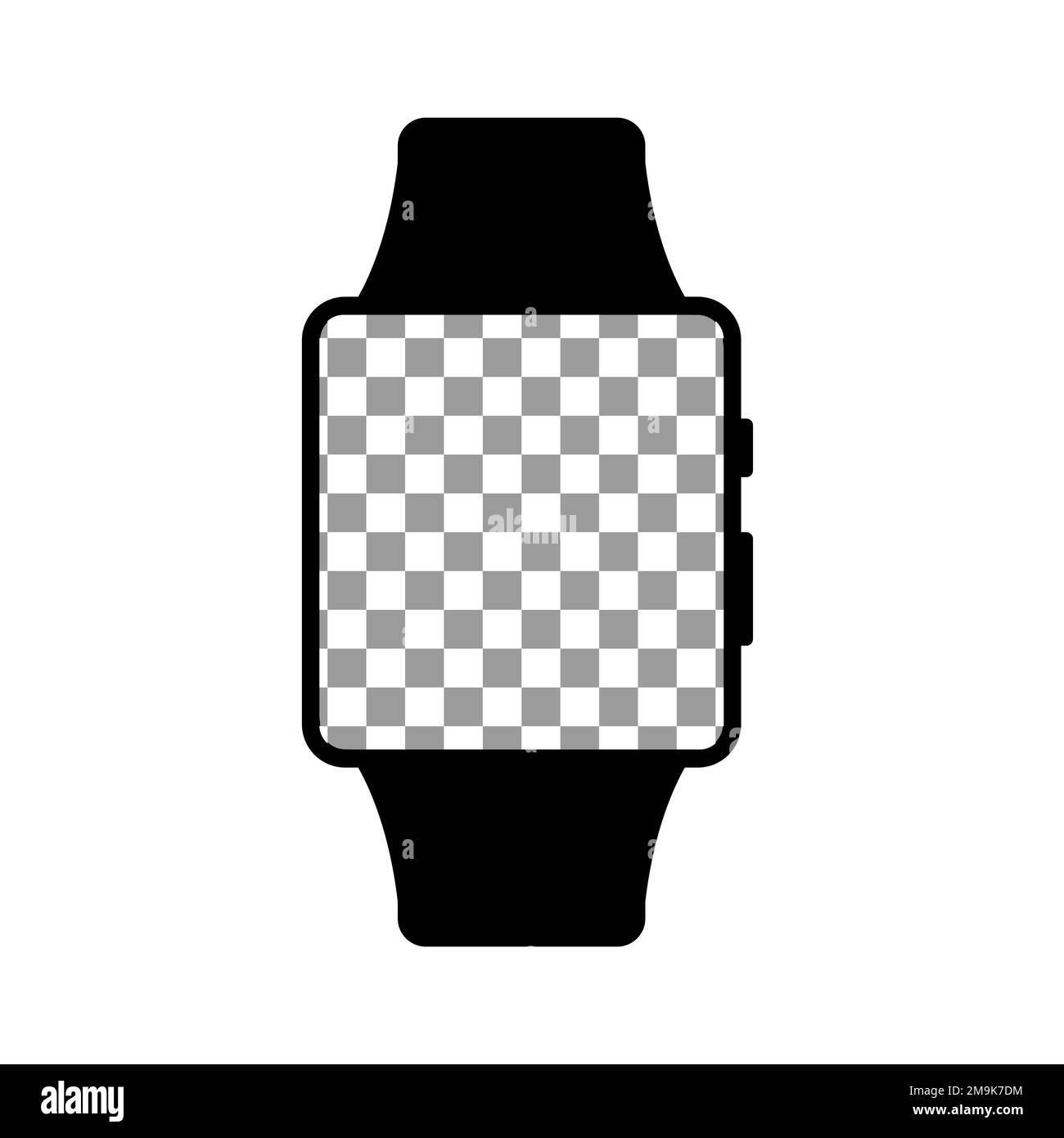 A vector design of smart watch with blank screen on white background Stock Vector