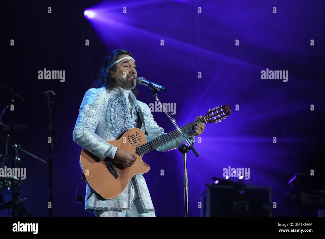 Aztecha Singer Los Bukis, a Mexican band led by singer Marco Antonio Solis, perform in ...