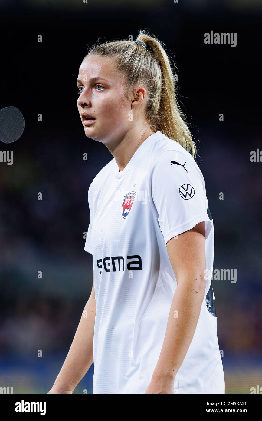BARCELONA - DEC 21: Olivia Holdt in action during the UEFA Women's