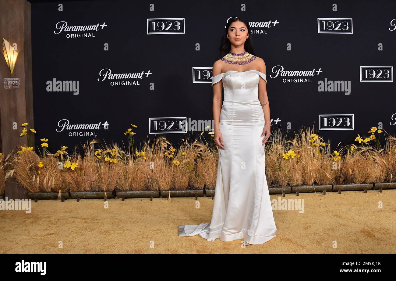 Leenah Robinson arrives at the Los Angeles premiere of "1923," Friday