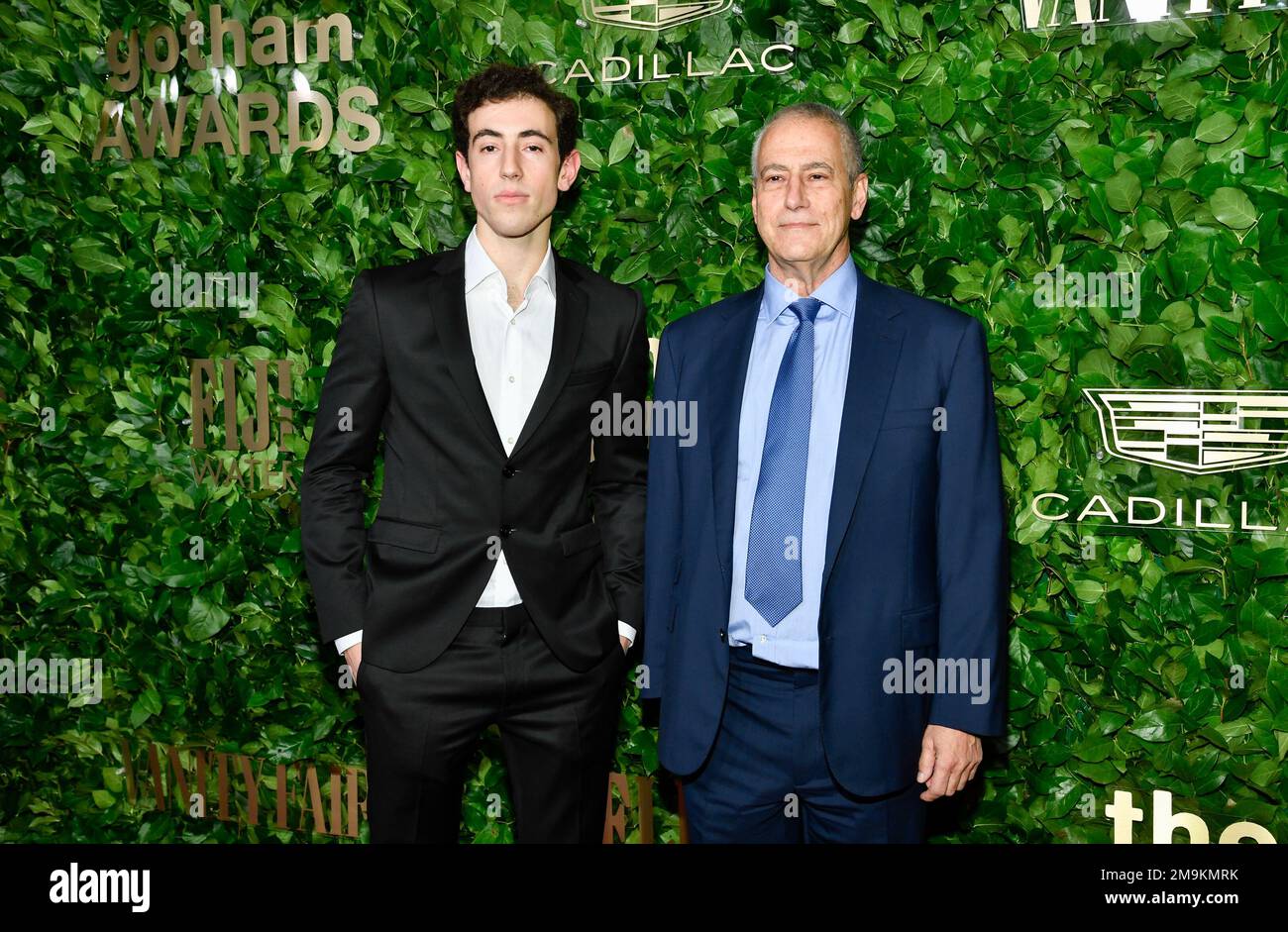 Scott Lambert, right, and son Jagger attend the Gotham Independent Film