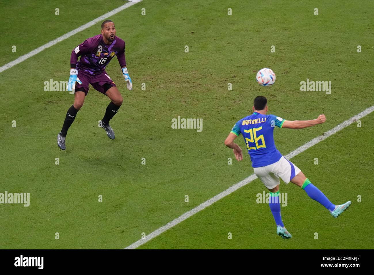 Brazil's Gabriel Martinelli fails to score during the World Cup group G ...