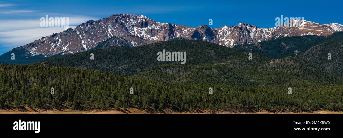 Mountain Landscape, Pikes Peak, Colorado, USA Stock Photo