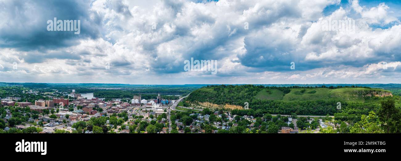 View of Red Wing, seen from Memorial Park, Minnesota, USA Stock Photo