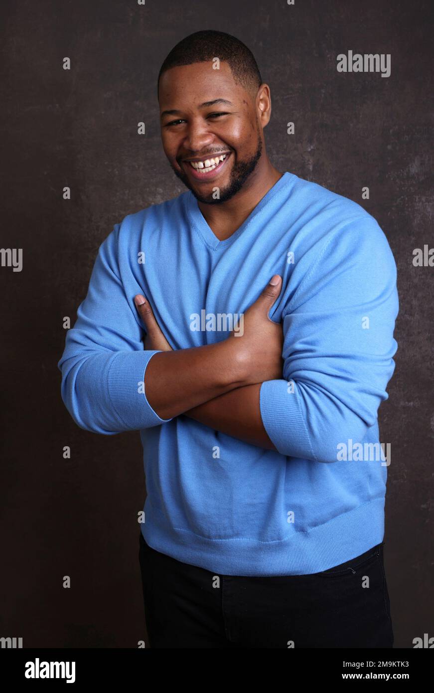 Luke Tennie, a cast member in the Apple TV+ television series "Shrinking,"  poses for a portrait during the Winter Television Critics Association Press  Tour on Wednesday, Jan. 18, 2023, at The Langham
