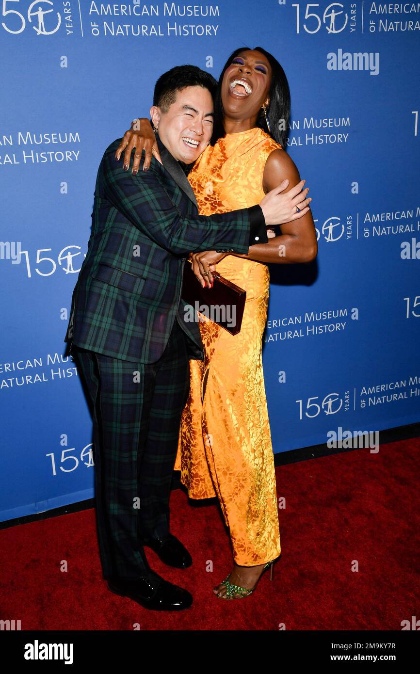 Bowen Yang, left, and Ego Nwodim attend The Museum Gala at the American