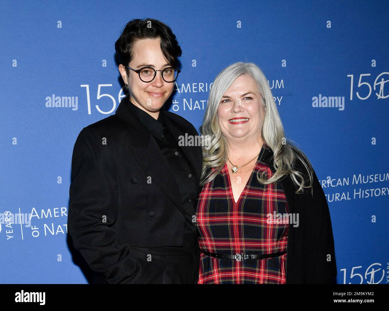 Janine Brito, left, and wife Paula Pell attend The Museum Gala at the American Museum of Natural History on Thursday, Dec. 1, 2022, in New York. (Photo by Evan Agostini/Invision/AP) Stock Photo