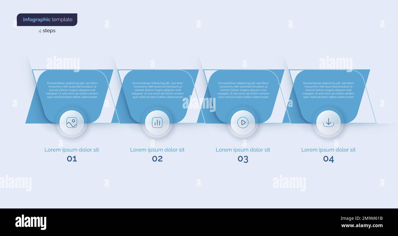 Vector infographic template composed of 4 elements Stock Vector
