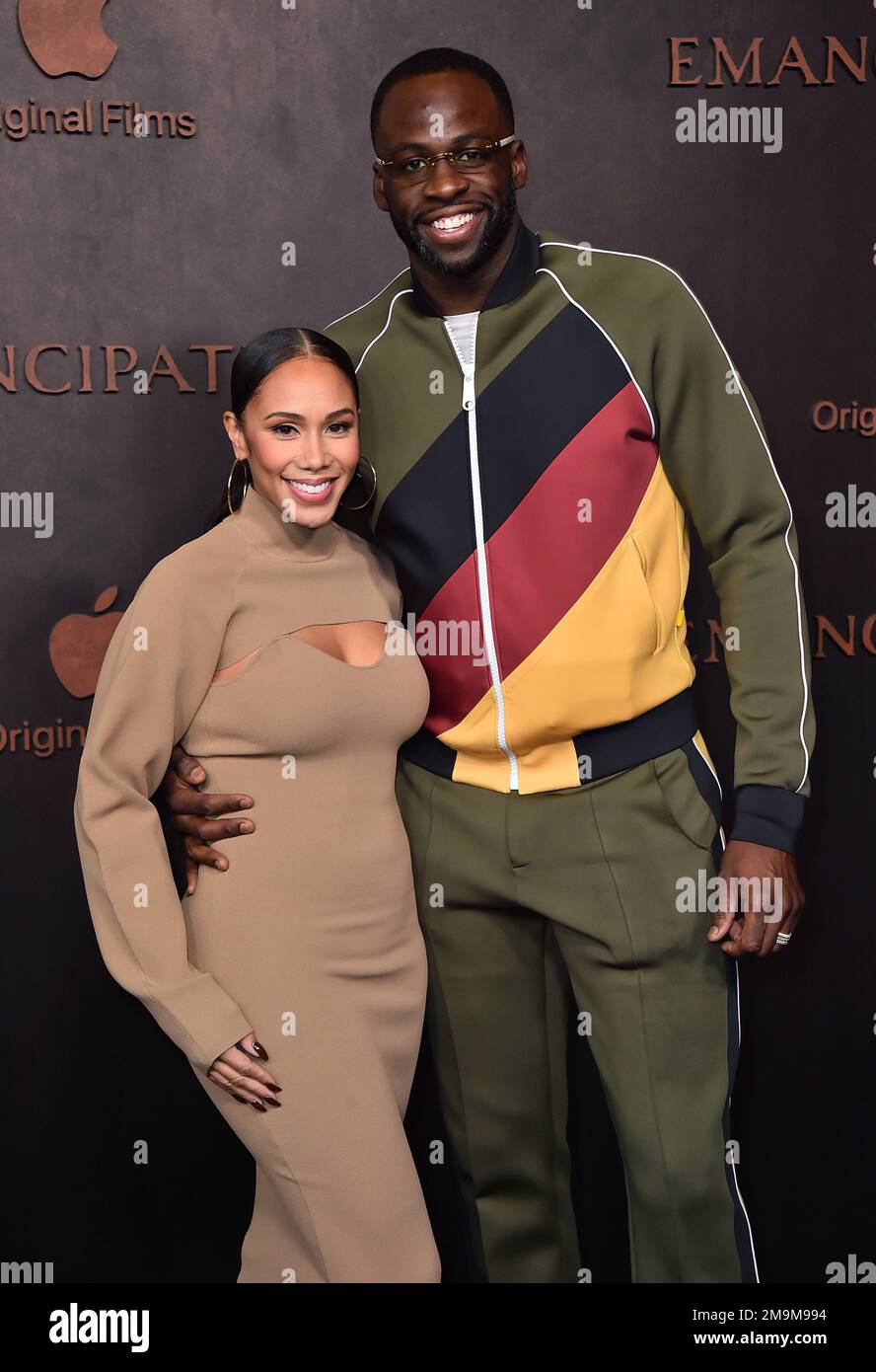 Hazel Renee, left, and Draymond Green arrive at the premiere of