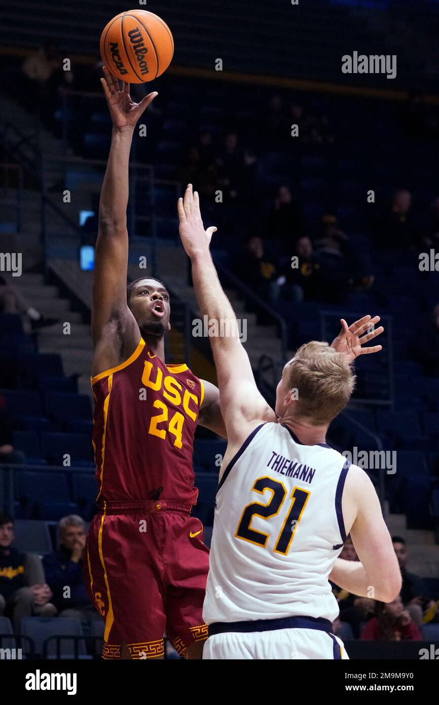 Southern California forward Joshua (24) shoots over California