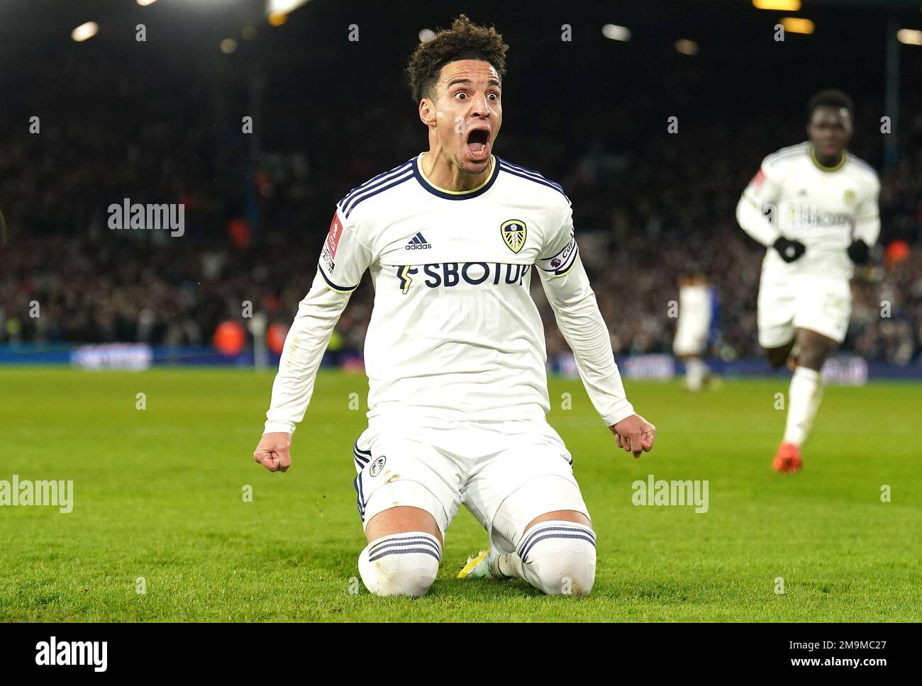 Leeds United's Rodrigo Moreno celebrates scoring their side's second