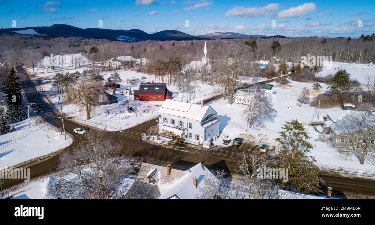 New England village, Hope, Maine, USA Stock Photo Alamy