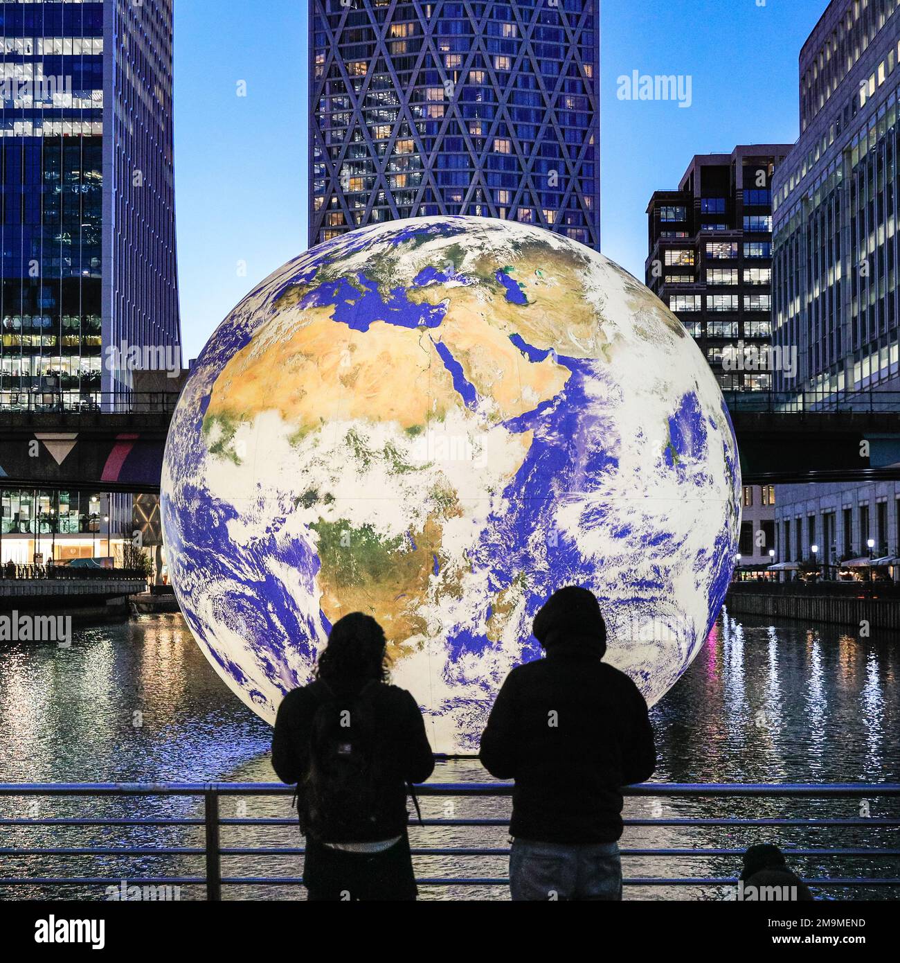 London, UK. 18th Jan, 2023. Floating Earth by Luke Jerram, located in