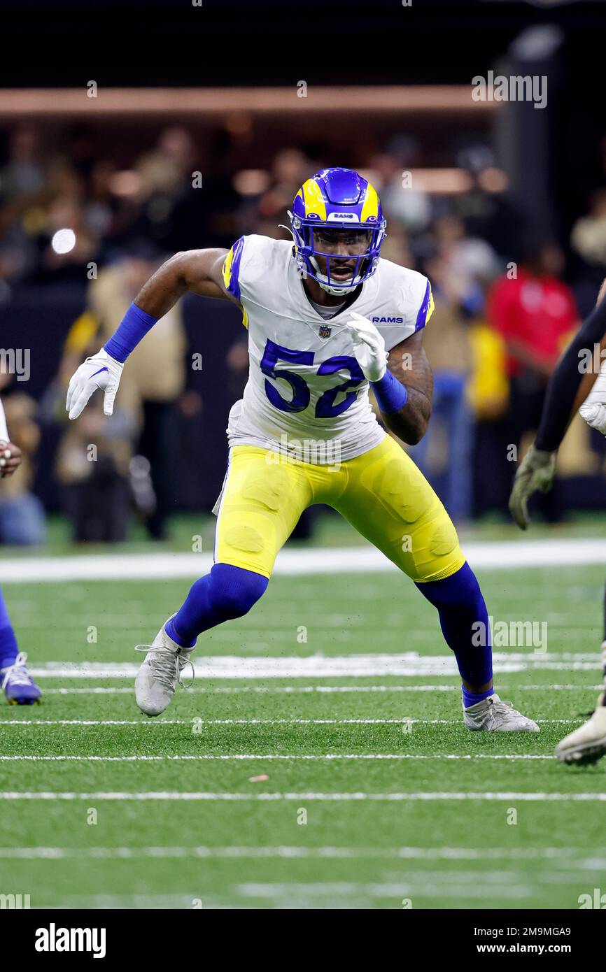 Los Angeles Rams linebacker Terrell Lewis (52) during an NFL football game  against the New Orleans Saints, Sunday, Nov. 20, 2022, in New Orleans. (AP  Photo/Tyler Kaufman Stock Photo - Alamy