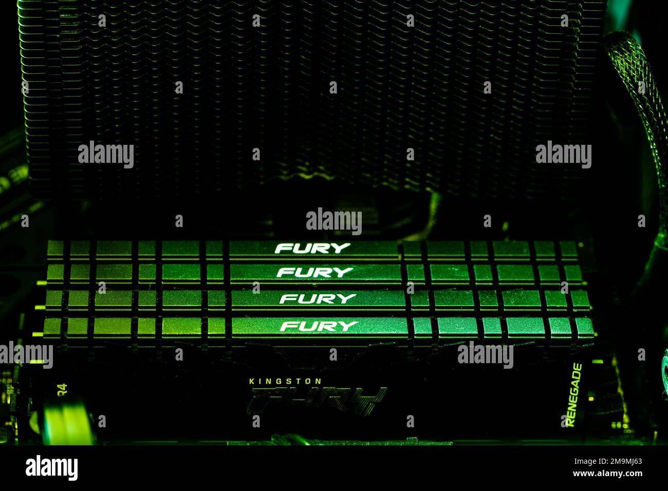 Lviv, Ukraine - September 9, 2022: DDR4 64GB (4x16GB) 3600 MHz Fury Renegade Black Kingston Fury (ex.HyperX) Stock Photo