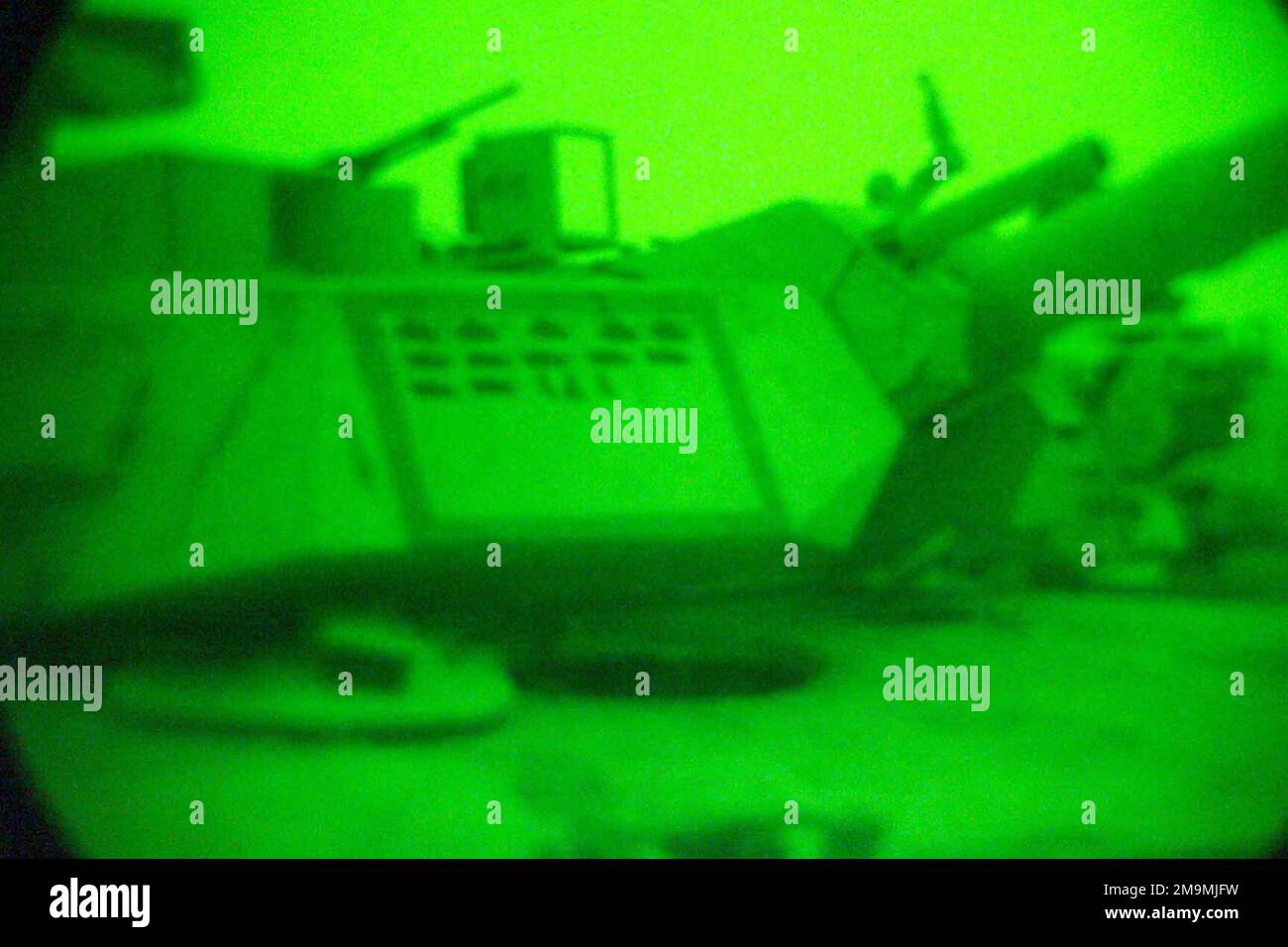 A US Marine Corps (USMC) M1A1 Abrams Main Battle Tank (MBT) from Charlie Company, 1ST Tank Battalion, displays the number of kills it has, on its turret thermal panel during Operation IRAQI FREEDOM. Subject Operation/Series: IRAQI FREEDOM Country: Iraq (IRQ) Stock Photo