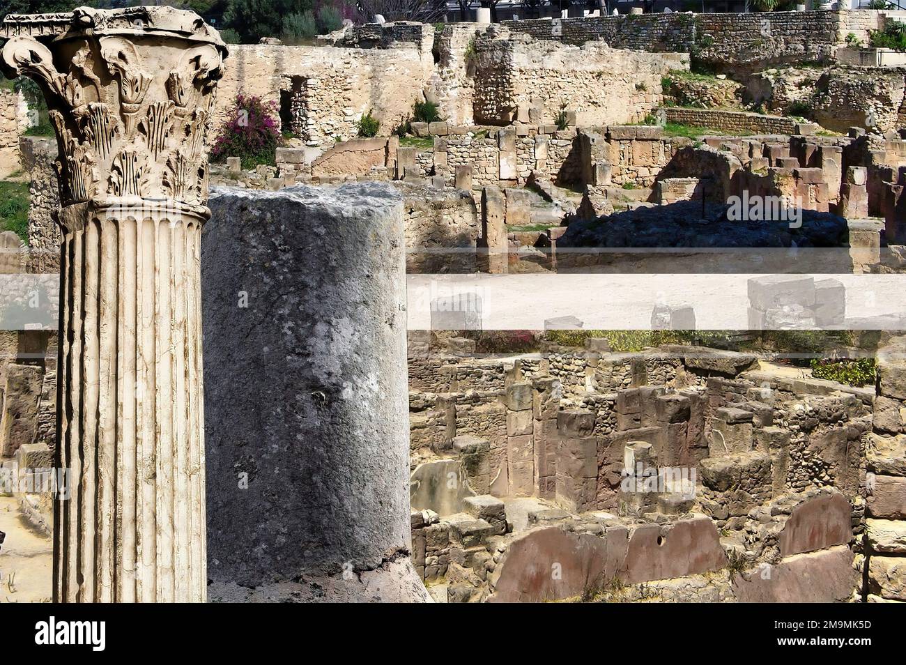 The ruins of the famous Carthage (Tunisia) an ancient Phoenician city