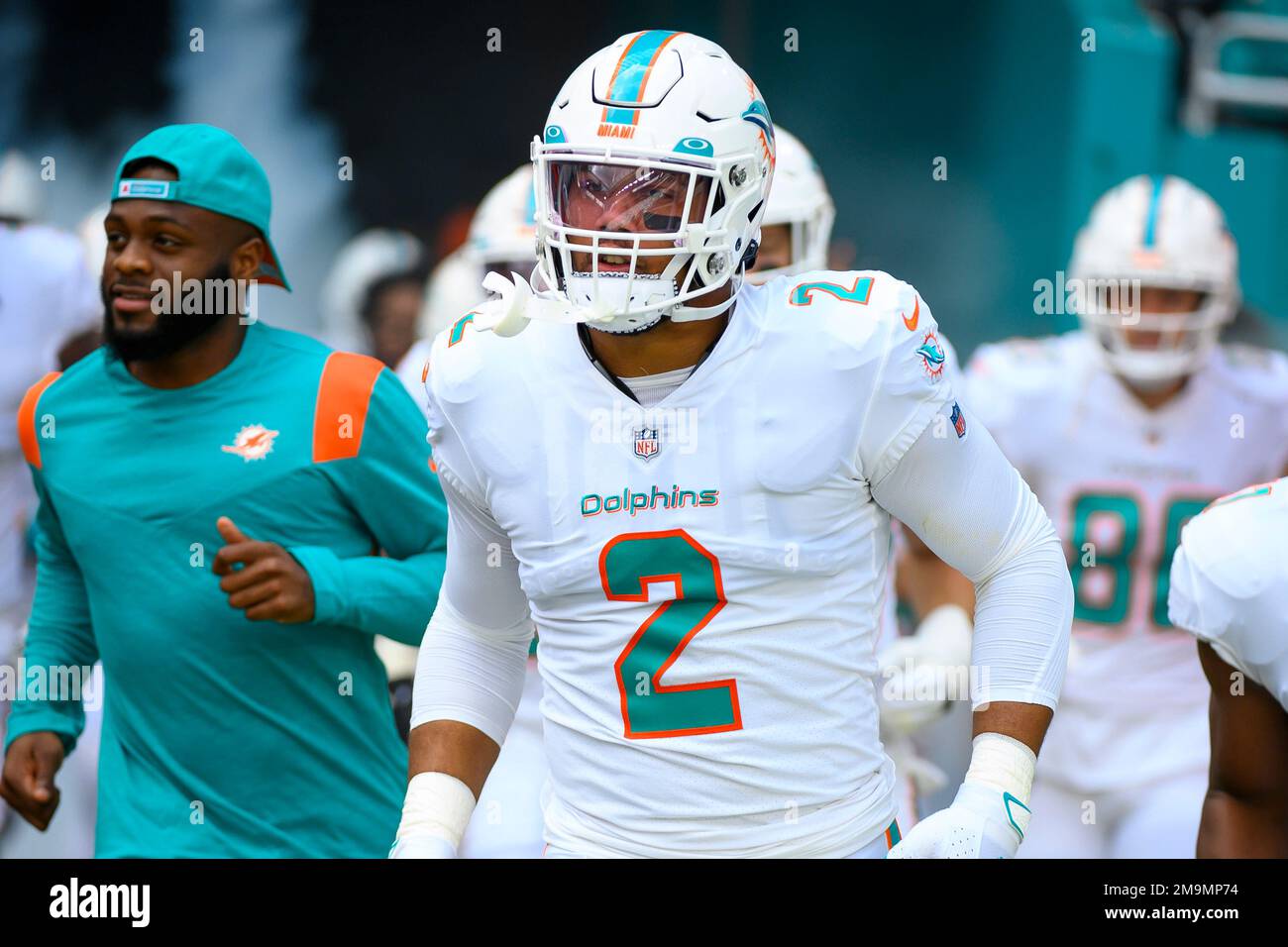 Miami Dolphins linebacker Bradley Chubb (2) runs during an NFL football  game against the San Francisco 49ers, Sunday, Dec.4, 2022, in Santa Clara,  Calif. (AP Photo/Scot Tucker Stock Photo - Alamy