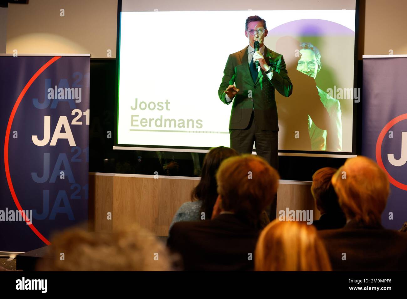 ROTTERDAM - Founder Joost Eerdmans of JA21 during the presentation of the election programs and the twelve party leaders for the provincial elections in March. ANP BAS CZERWINSKI netherlands out - belgium out Stock Photo