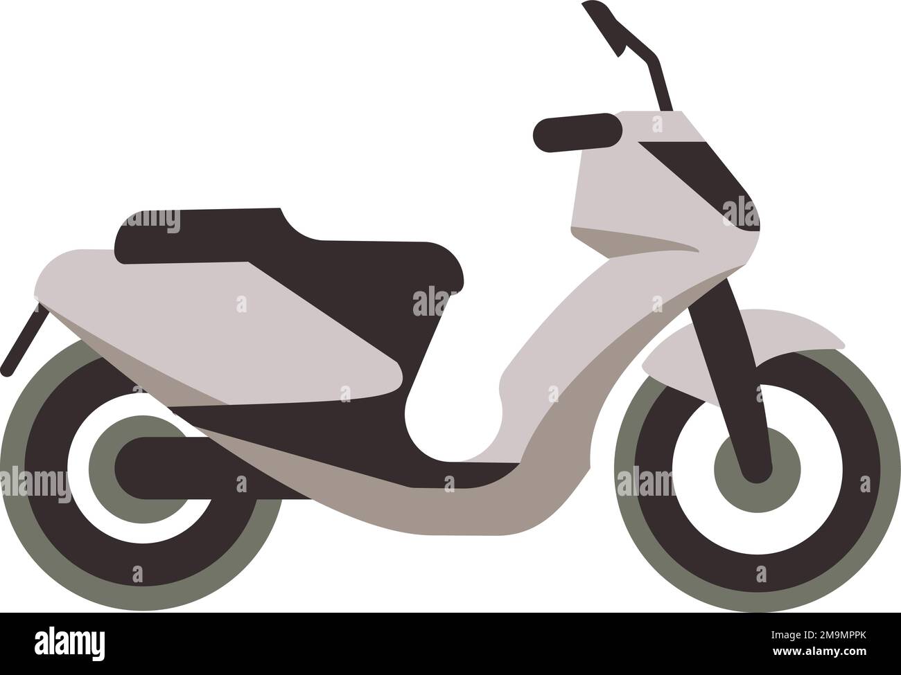 Touring bike icon. Cartoon motorcycle side view Stock Vector