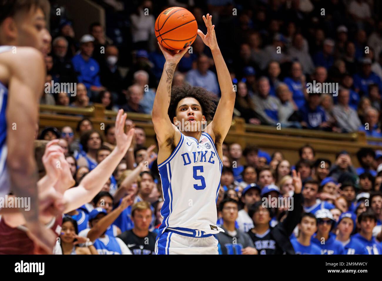 Duke's Tyrese Proctor (5) Attempts A Shot During An NCAA College ...