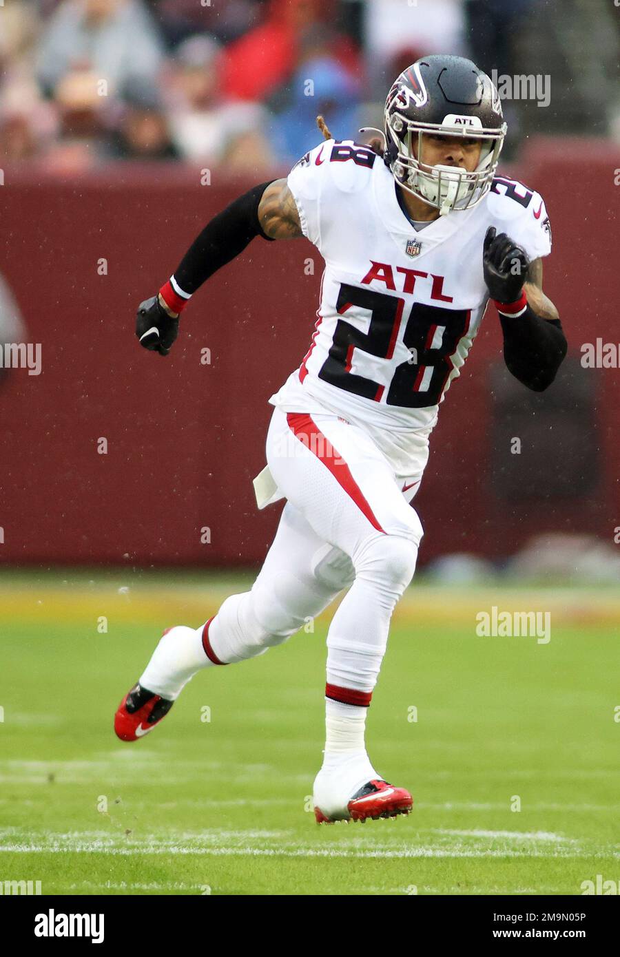 Atlanta Falcons cornerback Mike Ford (28) runs during an NFL