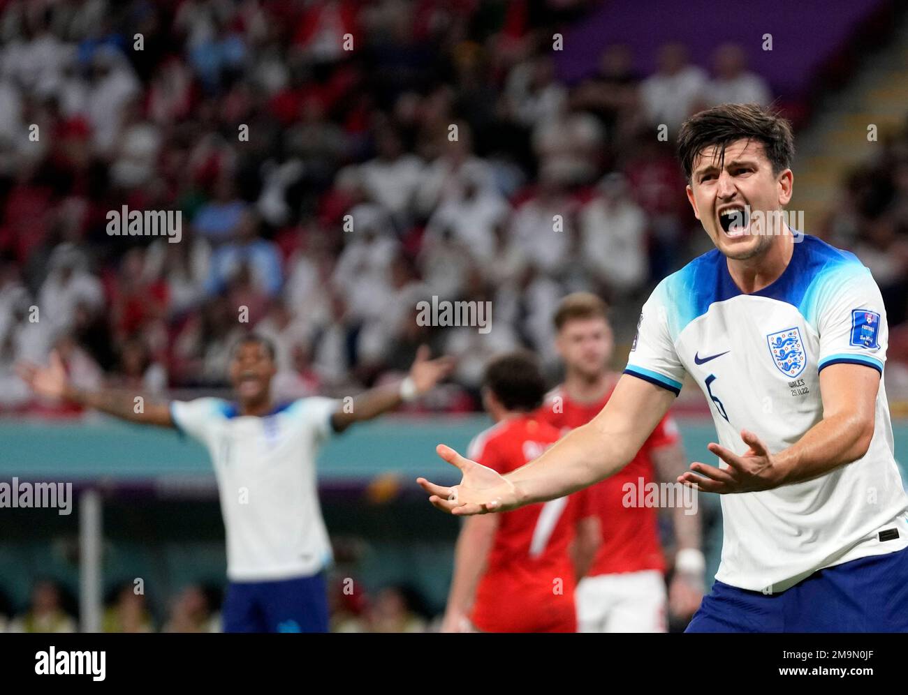 England s Harry Maguire Reacts During The World Cup Group B Soccer england-s-harry-maguire-reacts-during-the-world-cup-group-b-soccer