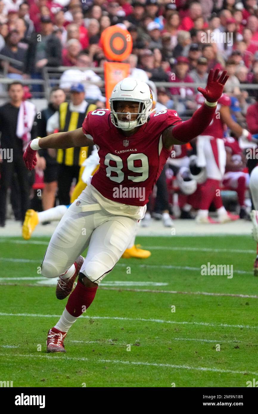 Arizona Cardinals tight end Stephen Anderson (89) during the first half of  an NFL football game against the Kansas City Chiefs, Sunday, Sept. 11,  2022, in Glendale, Ariz. (AP Photo/Rick Scuteri Stock