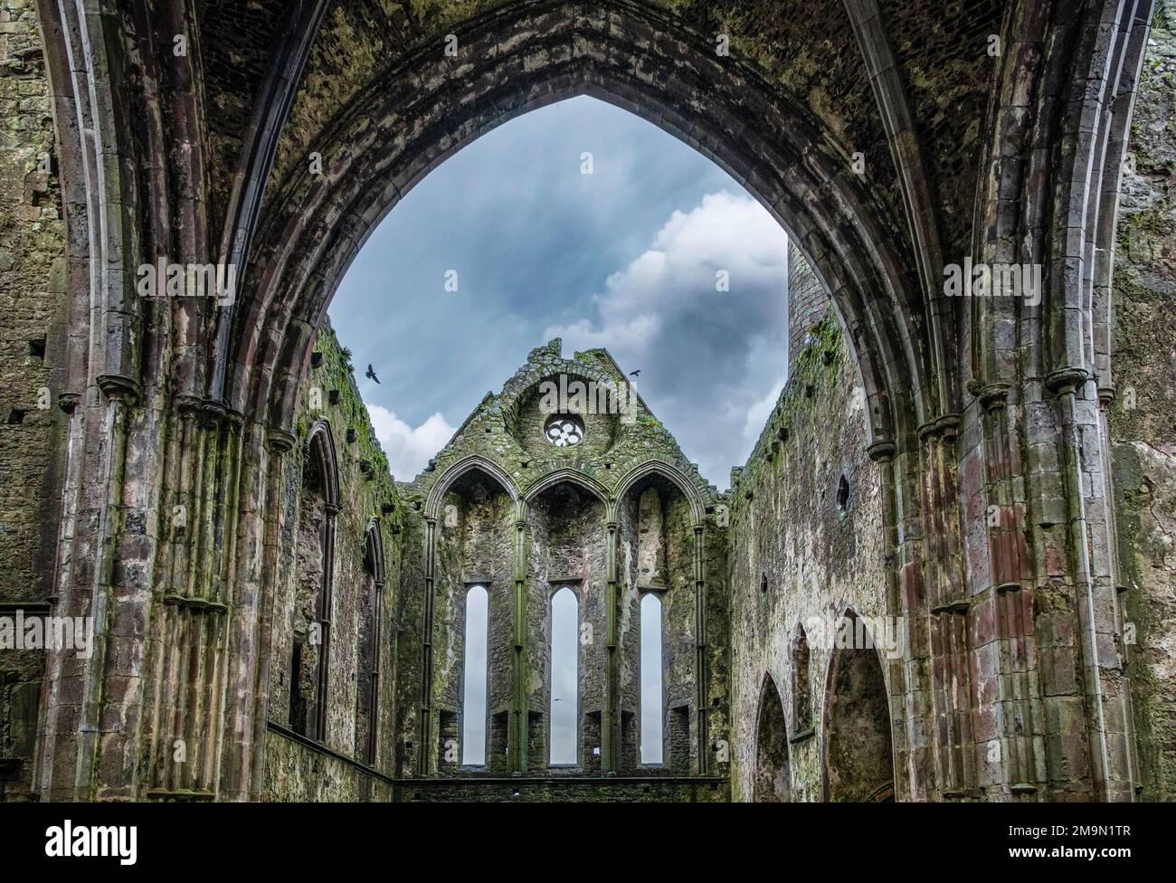 Inside of the Rock of Cashel, historic site located at Cashel, County Tipperary in Ireland Stock Photo
