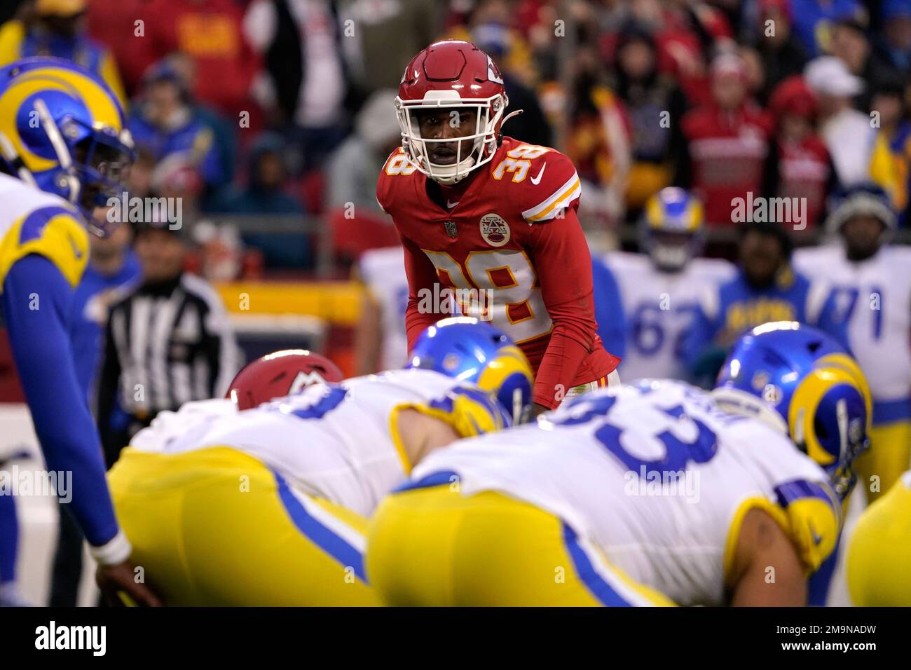 Los Angeles Rams quarterback Bryce Perkins runs the ball during the first  half of an NFL football game against the Kansas City Chiefs Sunday, Nov.  27, 2022, in Kansas City, Mo. (AP