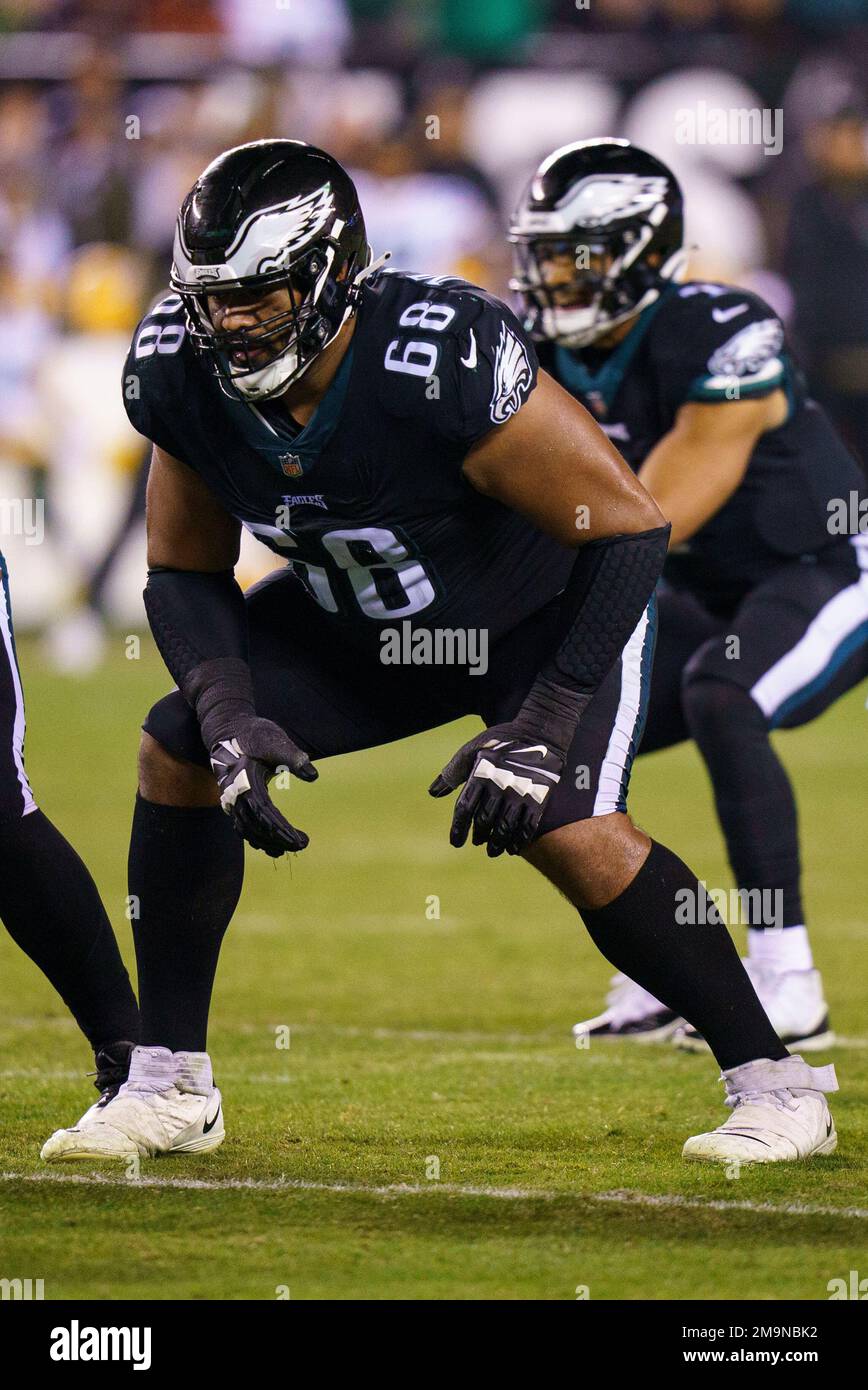 Philadelphia Eagles tackle Jordan Mailata (68) walks off the field  following the NFL football game against the New York Giants, Sunday, Jan. 8,  2023, in Philadelphia. (AP Photo/Chris Szagola Stock Photo - Alamy