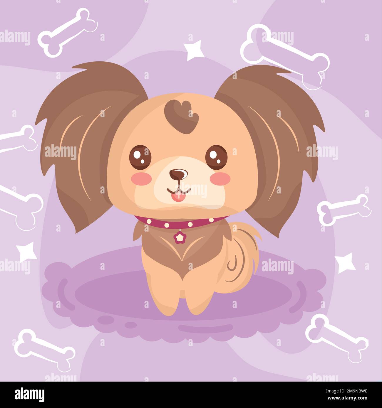 Isolated cute shih tzu dog cartoon character Vector Stock Vector Image ...
