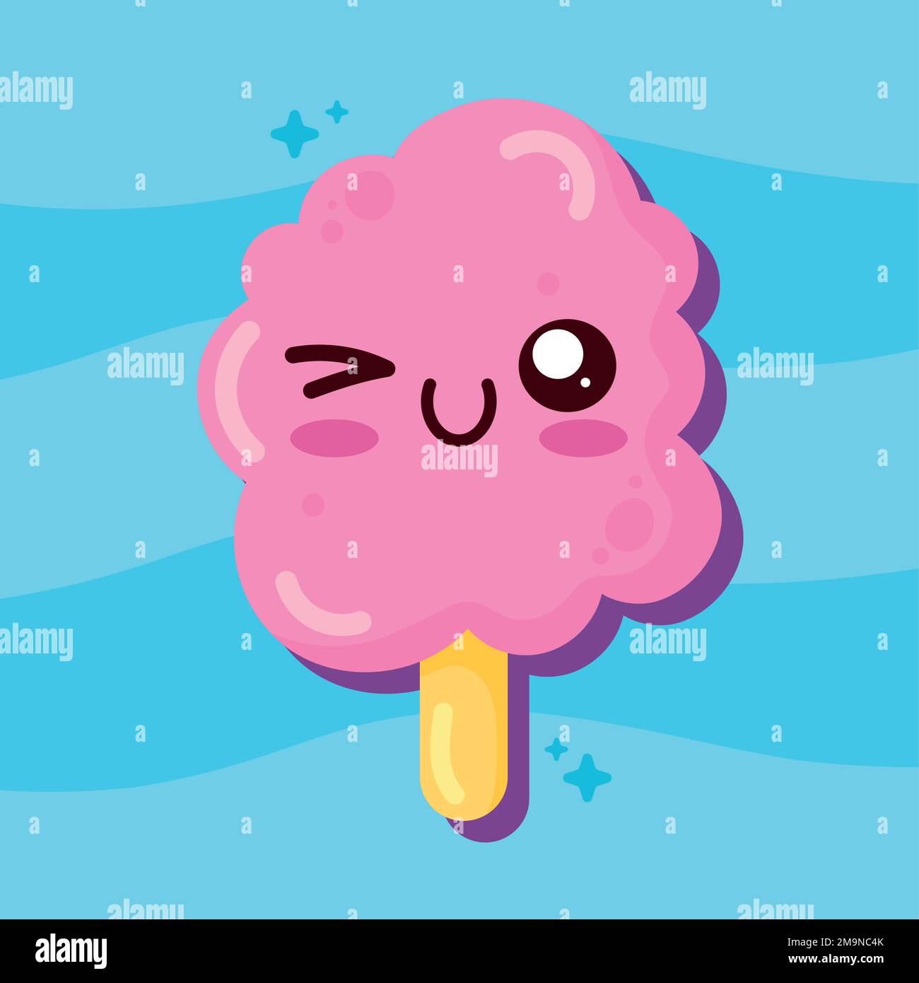 sweet cotton candy kawaii character Stock Vector Image & Art - Alamy