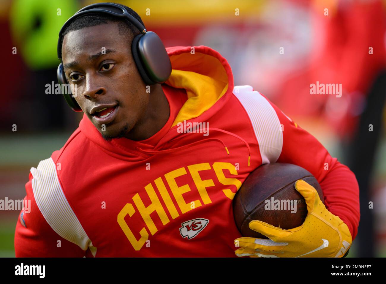 Kansas City Chiefs wide receiver Cornell Powell during warmups