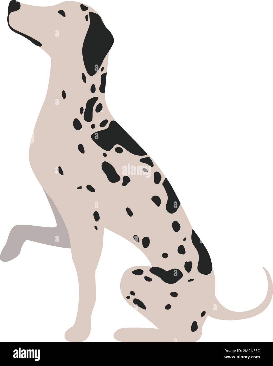 Cartoon dalmatian. Dog giving paw side view Stock Vector Image & Art